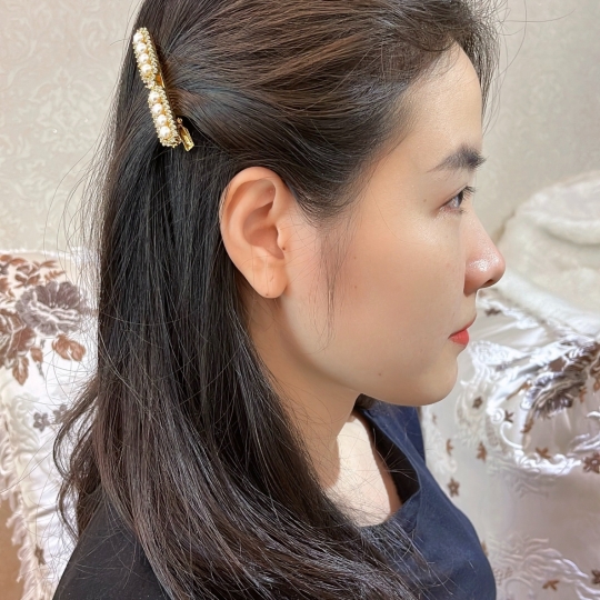 Kẹp tóc ngọc trai kết hợp đồng cao cấp 