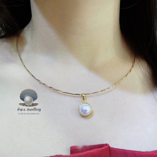 Set Bộ Ngọc Trai MABE 10 li kết hợp Bạc xi vàng