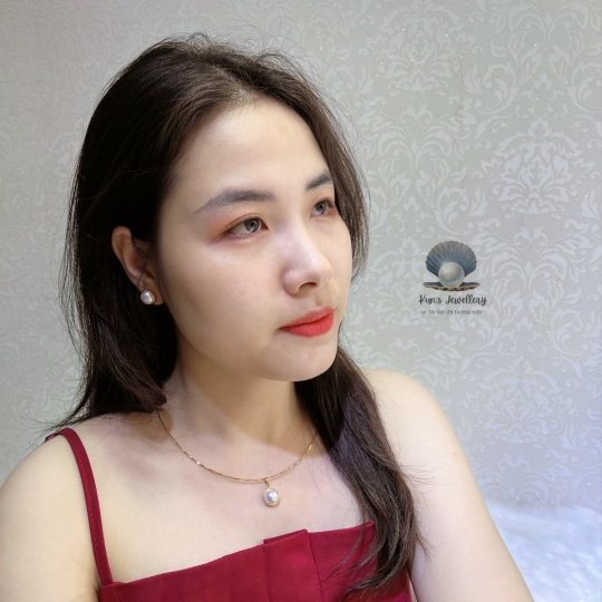 Set Bộ Ngọc Trai MABE 10 li kết hợp Bạc xi vàng