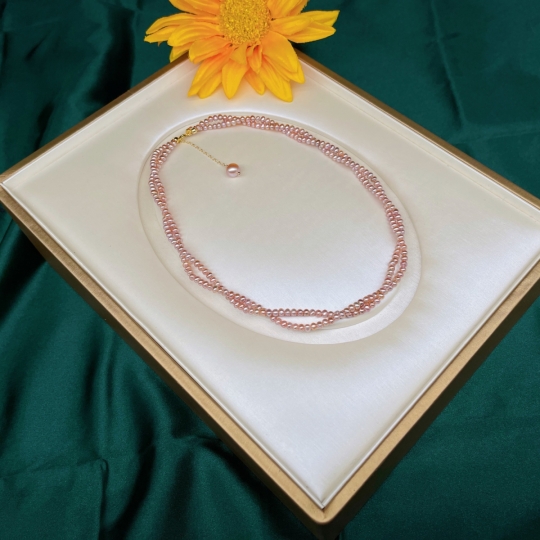 Choker ngọc trai baby size 3.5 li - khoá đồng cao cấp.Viên chủ 7 li